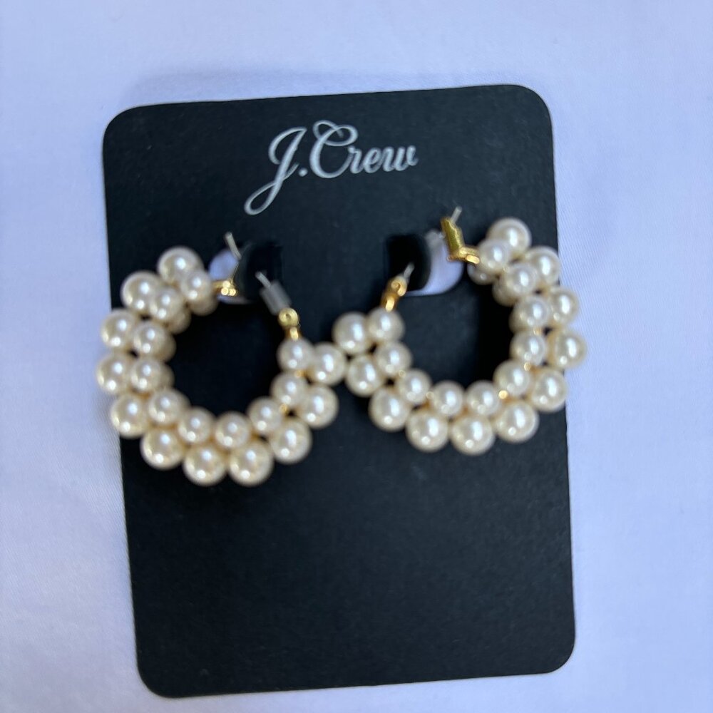MINI PEARL CLUSTER EARRINGS J CREW WEDDING SUMMER TRAVEL